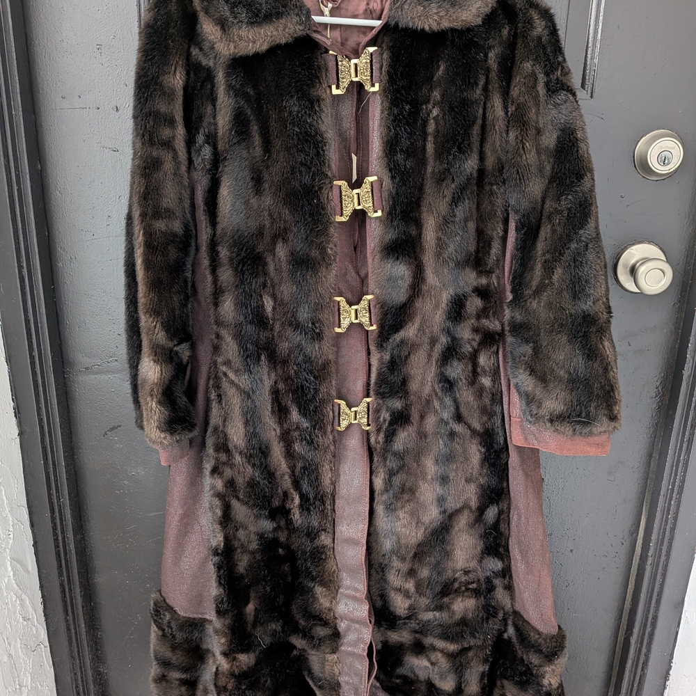 Mink And Leather Fur Trench Coat